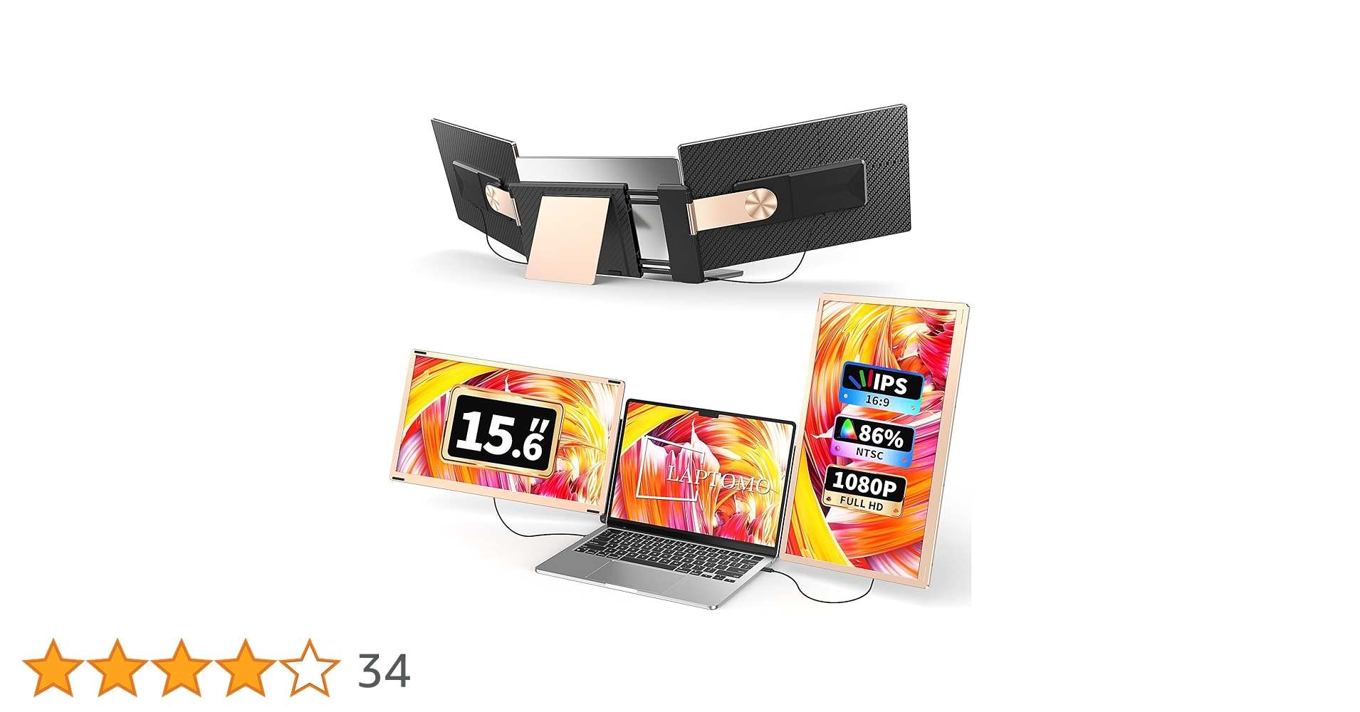 Amazon.co.jp: Laptomo S6 トリプルポータブルモニター 15.6インチ FHD